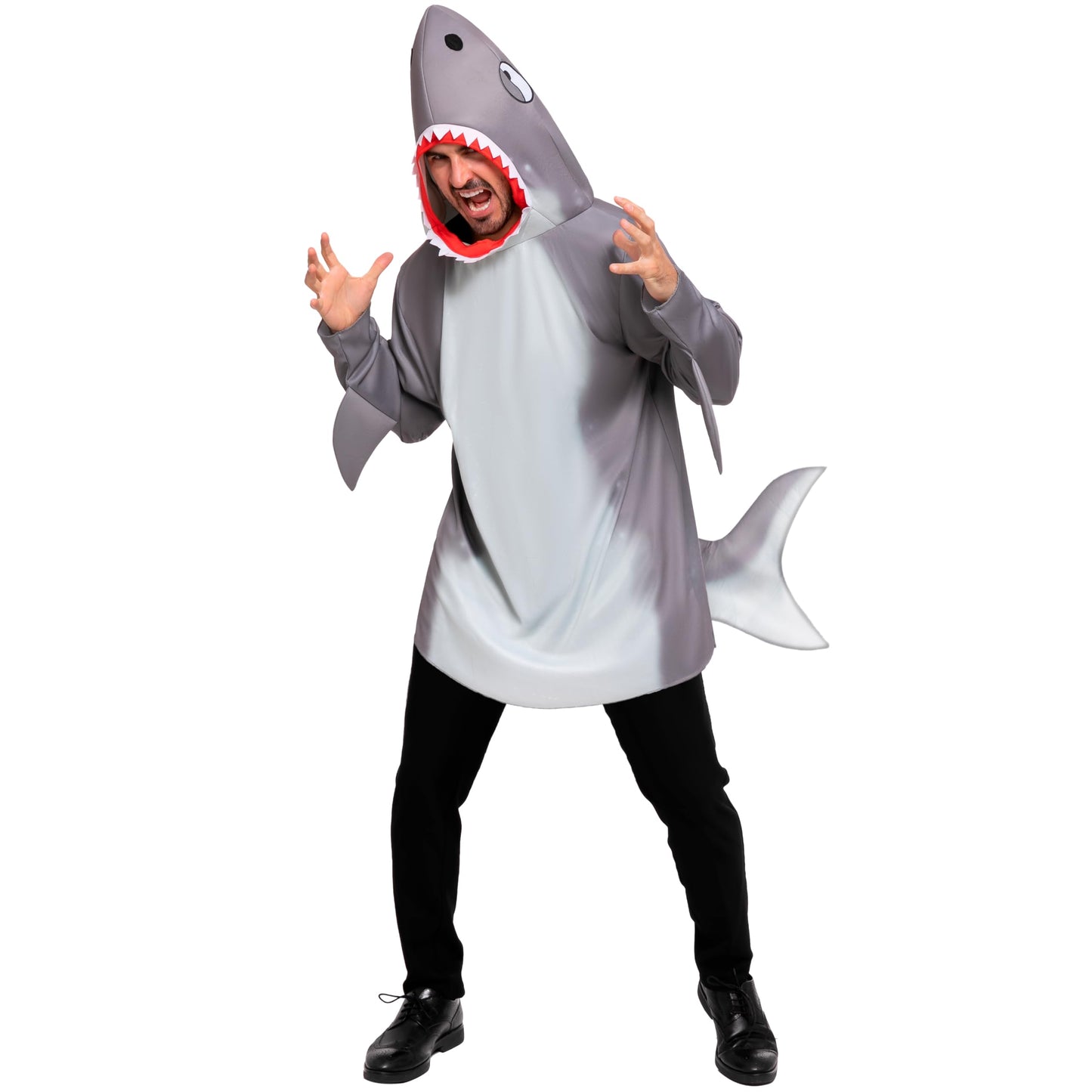 Spooktacular Creations Men Shark Costume for Adult Halloween Costume Party, Shark outfits, Animal Theme Cosplay Party -M