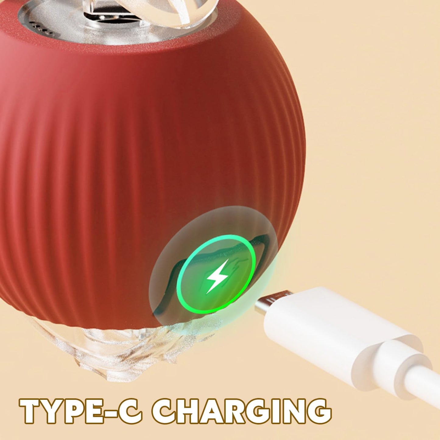 DVHNMK Chewie Viral Rolling Pet Ball, Interactive Cat & Dog Toy, 360 Smart Automatic Rolling Ball (Grey)