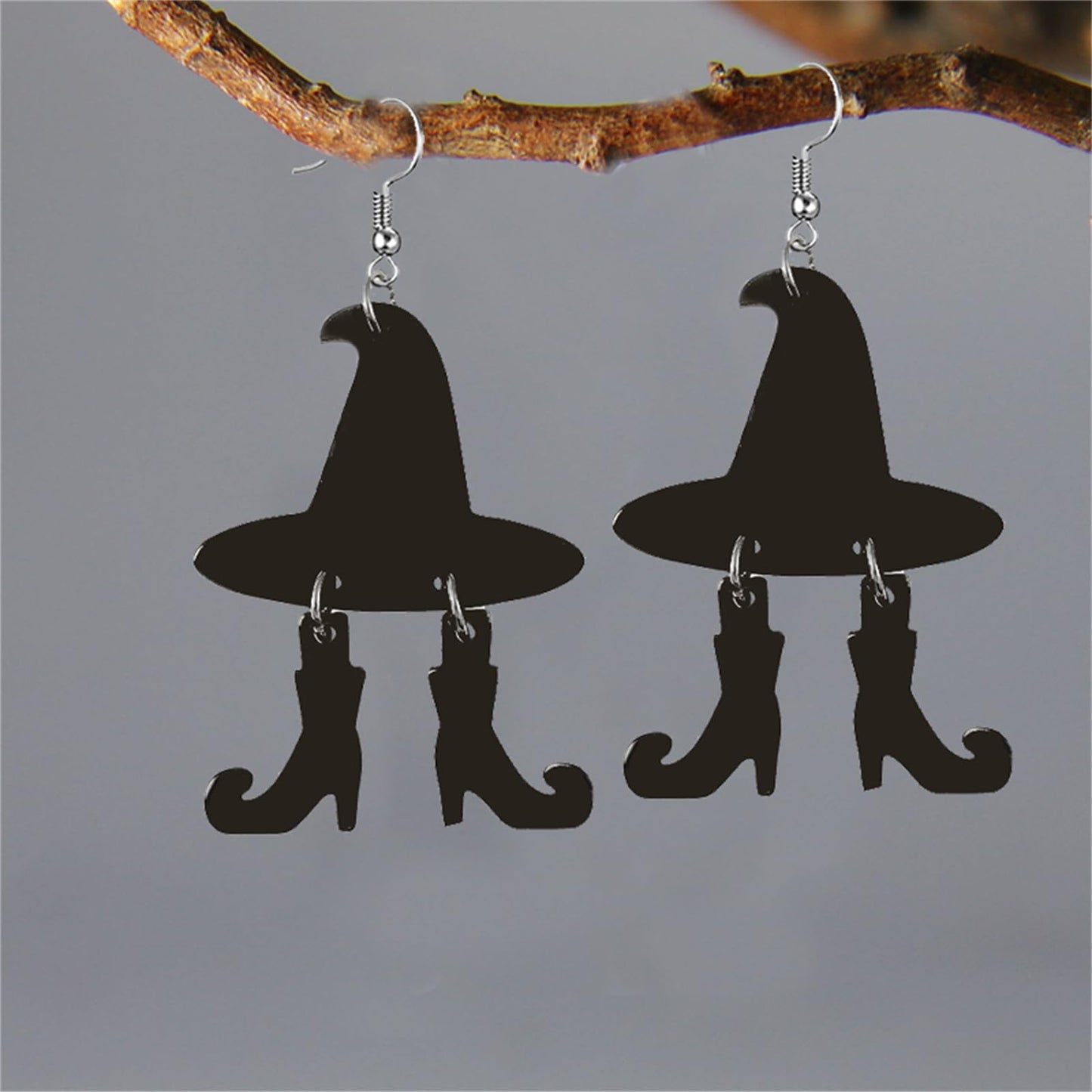 ONLYJUMP Halloween Cute Ghost Pumpkin Earrings for Women Cartoon Cat Spider Earrings Halloween Acrylic Earrings Fun Earrings (Ghost Boot)