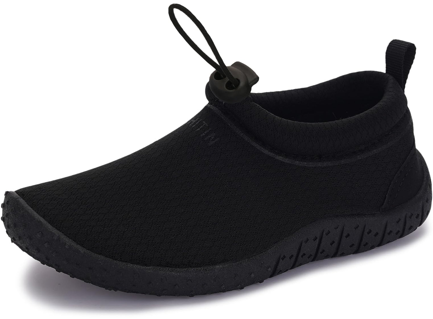 WHITIN Water Shoes for Little Kids Aqua Barefoot Swim Sneakers Beach Minimalist Size 1 Boys Girls Zero Drop Outdoor Surf Boating Kayak Sand Walking Socks All Black 31
