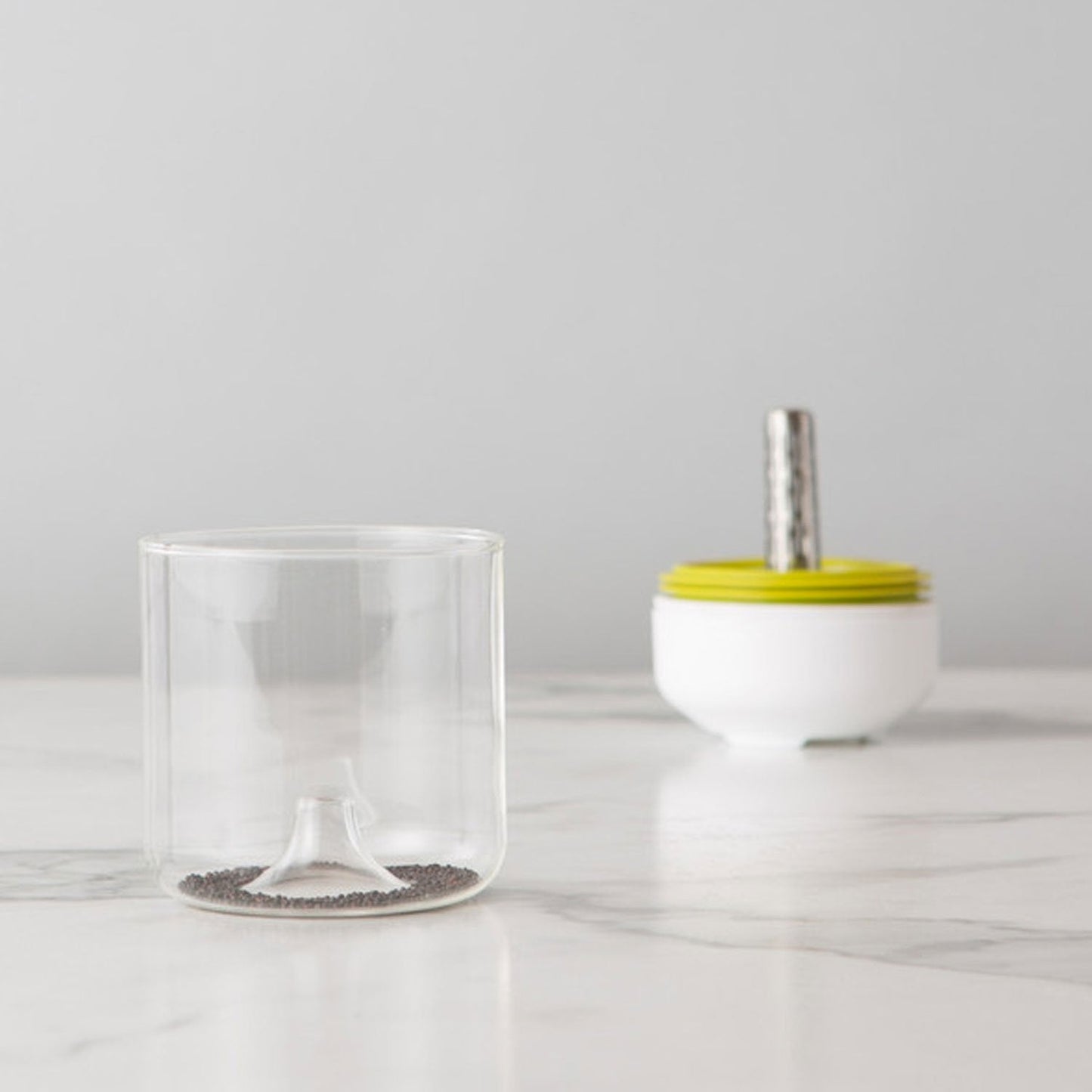 Chef'n Countertop Sprouter Growing Kit, One Size, Baking White/Wasabi/Glass