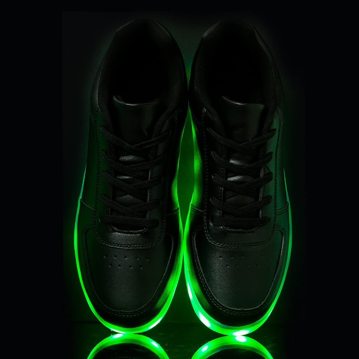 PYYIQI LED Light Up Shoes for Women & Men - Sports LED Sneakers with USB Charging for Festivals, Christmas, Halloween & New Year Parties - Black 35