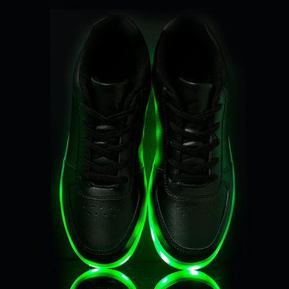 PYYIQI LED Light Up Shoes for Women & Men - Sports LED Sneakers with USB Charging for Festivals, Christmas, Halloween & New Year Parties - Black 35