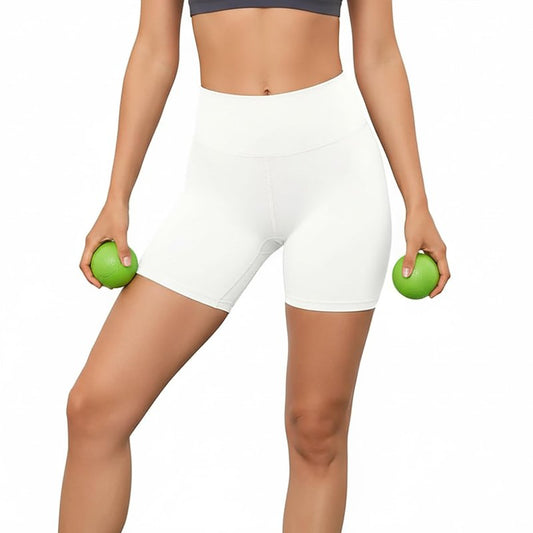 High Waisted Workout Biker Shorts for Women-5" Tummy Control Athletic Running Gym Yoga Spandex Shorts