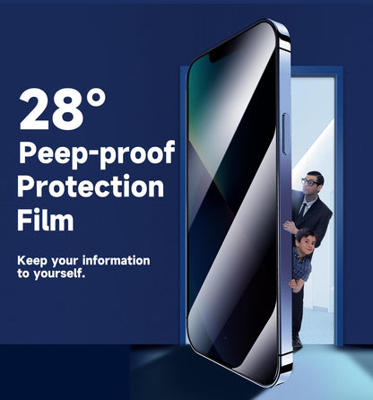MAGIC JOHN 2 Pack for iPhone 13/13Pro/14/16e 6.1 inch Privacy Glass Screen Protector, Auto Dust-Elimination, Bubble Free, Easy Installation