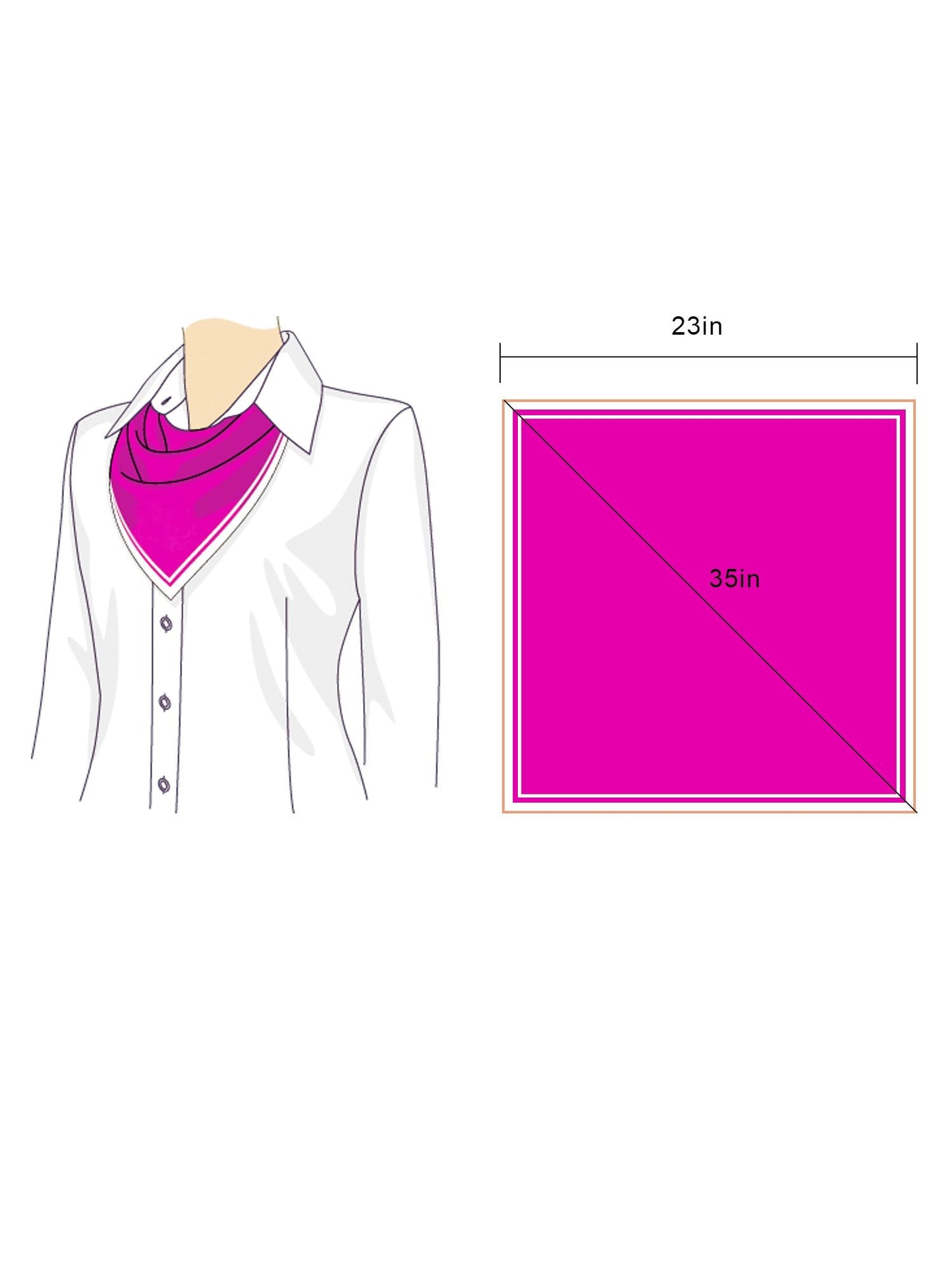 SATINIOR Chiffon Scarf Square Neck Scarf Handkerchief Retro Satin Ribbon Neckerchief for Women(27.56 x 27.56 Inches,Dark Rosy)