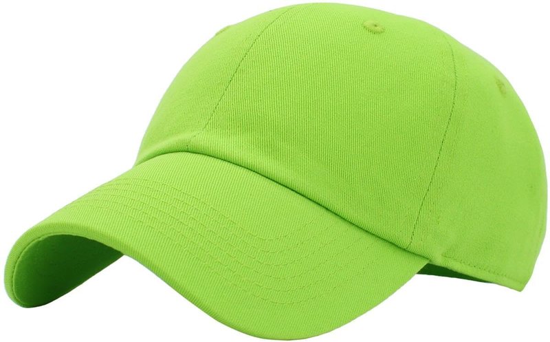 KB-LOW LIM Classic Cotton Dad Hat Adjustable Plain Cap. Polo Style Low Profile (Unstructured) (Classic) Lime Adjustable