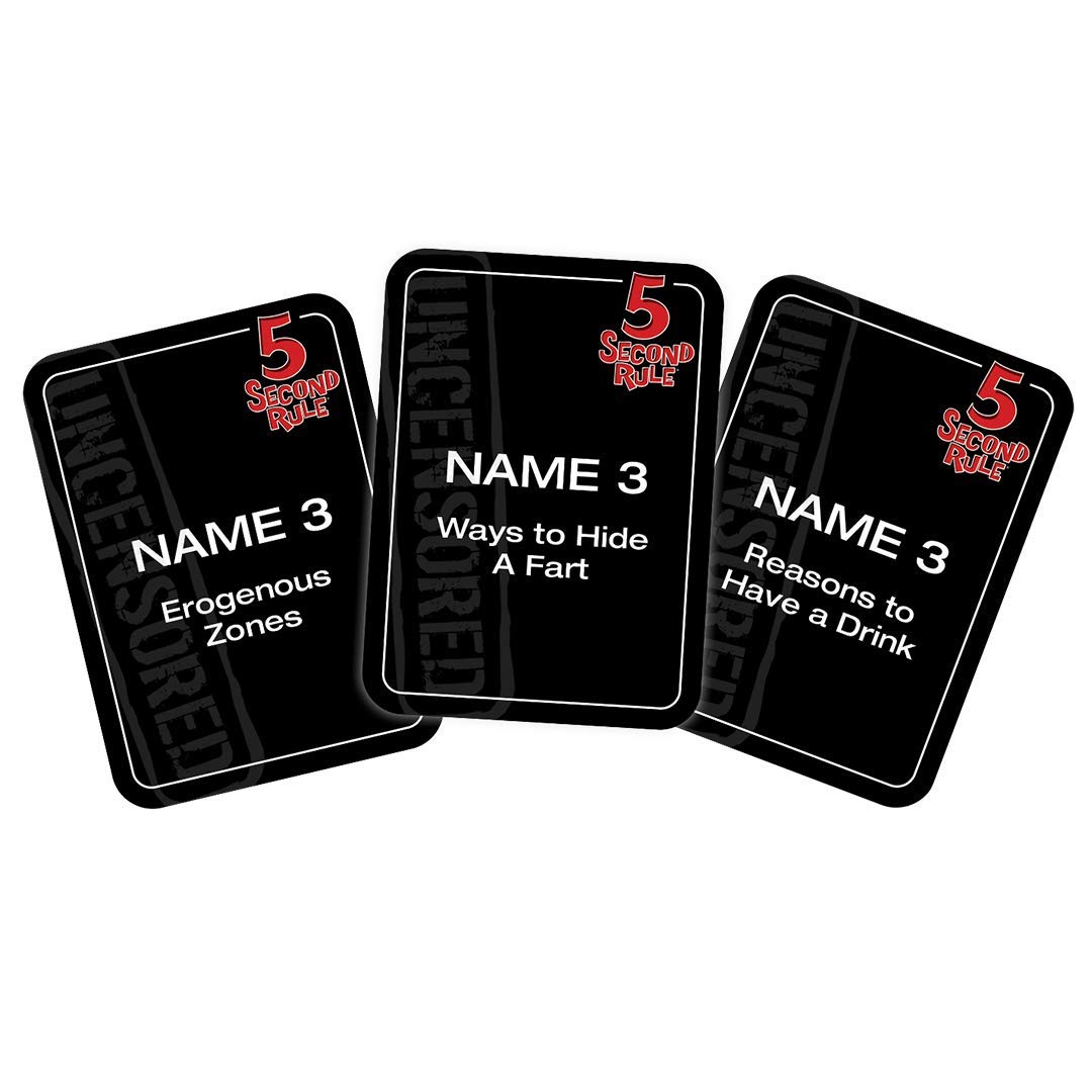 PlayMonster 5 Second Rule Uncensored| Simple Questions Card Game for Adult Party Fun| Drinking Games |Fast Paced Games | Games Night | Ages 17+