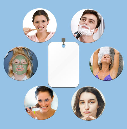 Deluxe Large Shower Mirror Fogless Shaving Mirror (11 inX7.8 in) Anit-Fog Shave Mirror Fog-Free Wall Hanging Mirror Bathroom Mirrors whit 1 Hook