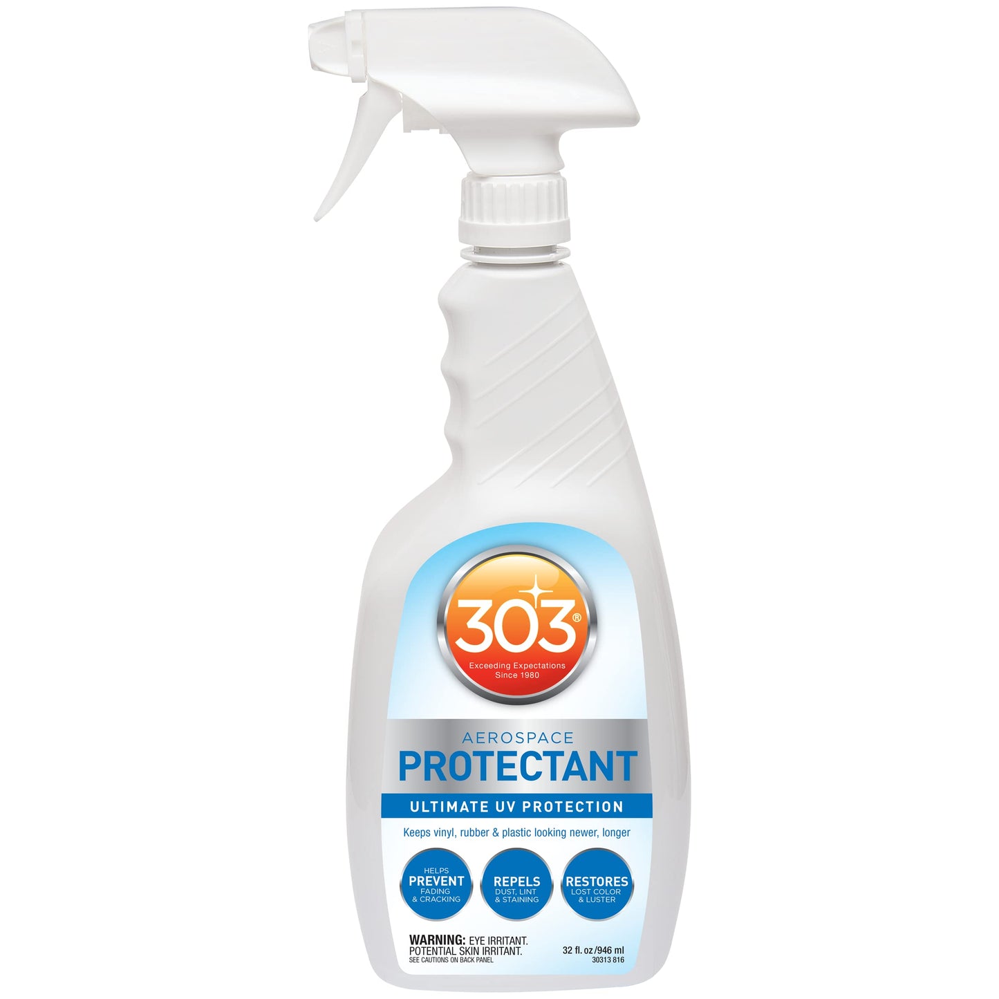 303 Products Aerospace Protectant Spray, UV Protection, Repels Dust, Dirt, & Staining, Matte Finish, Restores Like-New Appearance, Outdoor Cleaning Supplies 32 Fl. Oz.