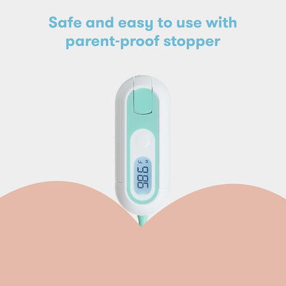 Frida Baby 3-in-1 Rectal, Underarm & Oral Thermometer for Kids, Digital Baby Thermometer for Infants, Toddlers, & Kids, Quick & Accurate Temperature Check, Includes Carrying Case for Storage