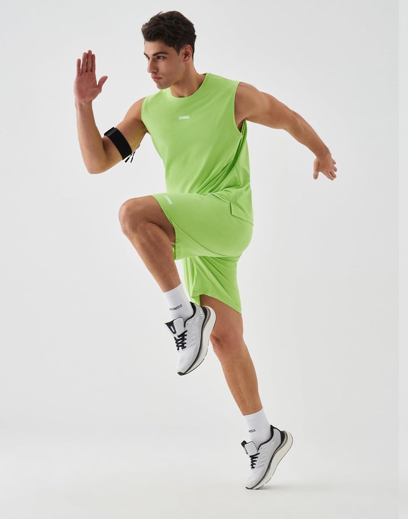 K-Swiss Men's Athletic Running Shorts - Lightweight Breathable Gym & Basketball Shorts | 7" Inseam