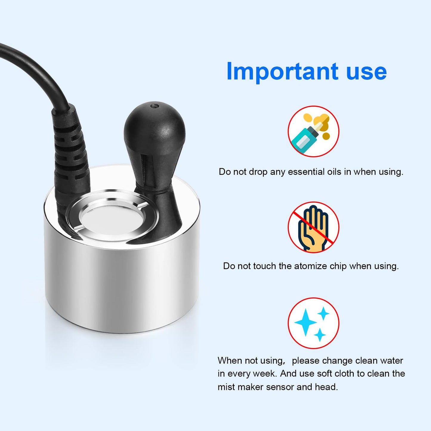 FITNATE Mist Maker, Upgraded Fogger Water Fountain Pond Fog Machine Atomizer for Halloween Gatherings, Festivals, and Other Holidays, with Ceramic Disc Tools