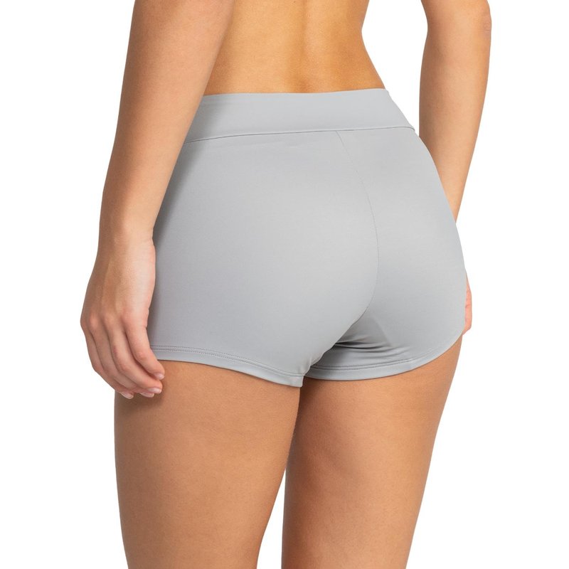 Roxy Women's Tummy Control Beach Biker Shorts – Workout, Volleyball & Gym Shorts, Yoga, Beachwear, Grey, Medium