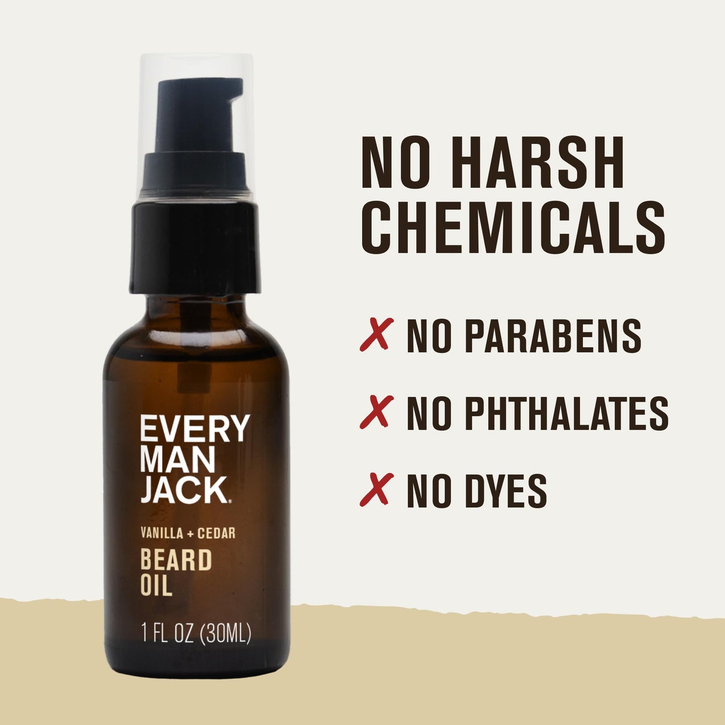 Every Man Jack Men's Beard Oil - Aged Bourbon Fragrance - Deeply Moisturizes and Softens Your Beard and Adds a Natural Shine - Naturally Derived with Shea Butter and Argan Oil - 1 fl oz