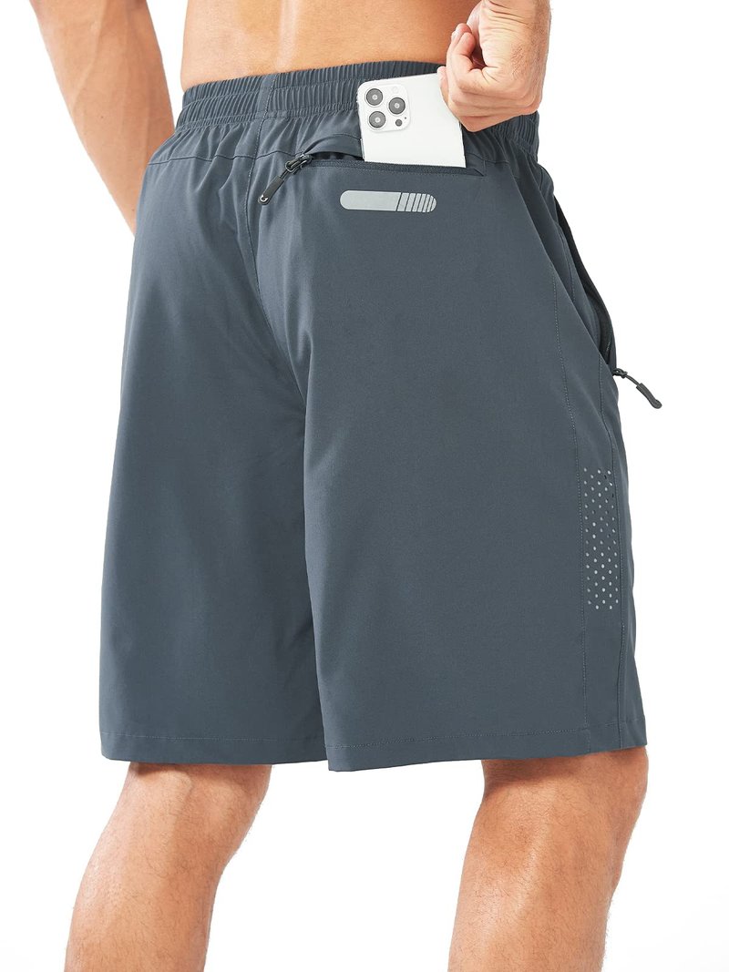 NORTHYARD Men's Athletic Running Shorts Quick Dry Workout Shorts 7"/ 5"/ 9" Lightweight Sports Gym Basketball Tennis Hiking Exercise COOLGREY-9inch 3XL