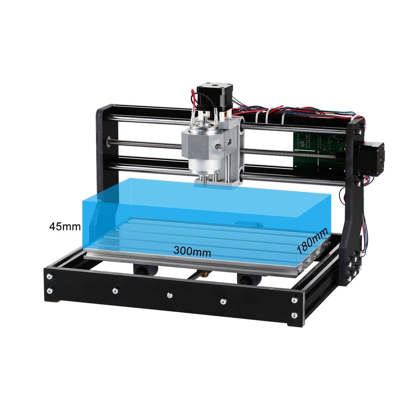 Genmitsu CNC 3018-PRO Router Kit GRBL Control 3 Axis Plastic Acrylic PCB PVC Wood Carving Milling Engraving Machine with Offline Controller, XYZ Working Area 300 x 180 x 45mm