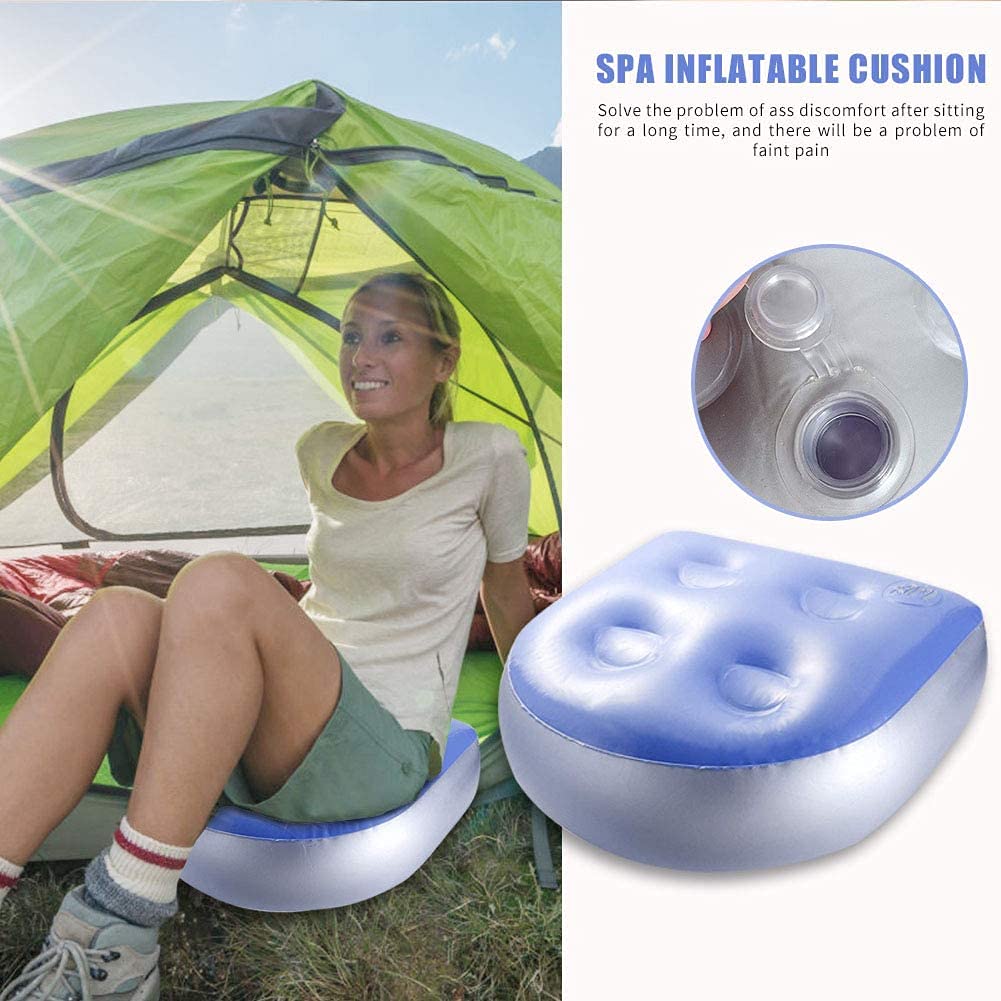 LATERN 2Pcs Inflatable Booster Seat, Hot Tub Cushion Spas Booster Seat Back Pad with 4Pcs Suction Cups for All Spas and Hot Tubs (47 x 37cm)