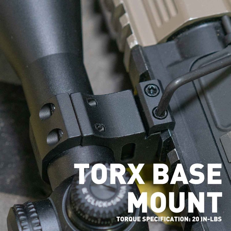 Monstrum Next Level Scope Rings with Integrated Level Bubble and Anti-Recoil Lugs | 1 inch Diameter | 1.00 Center Height