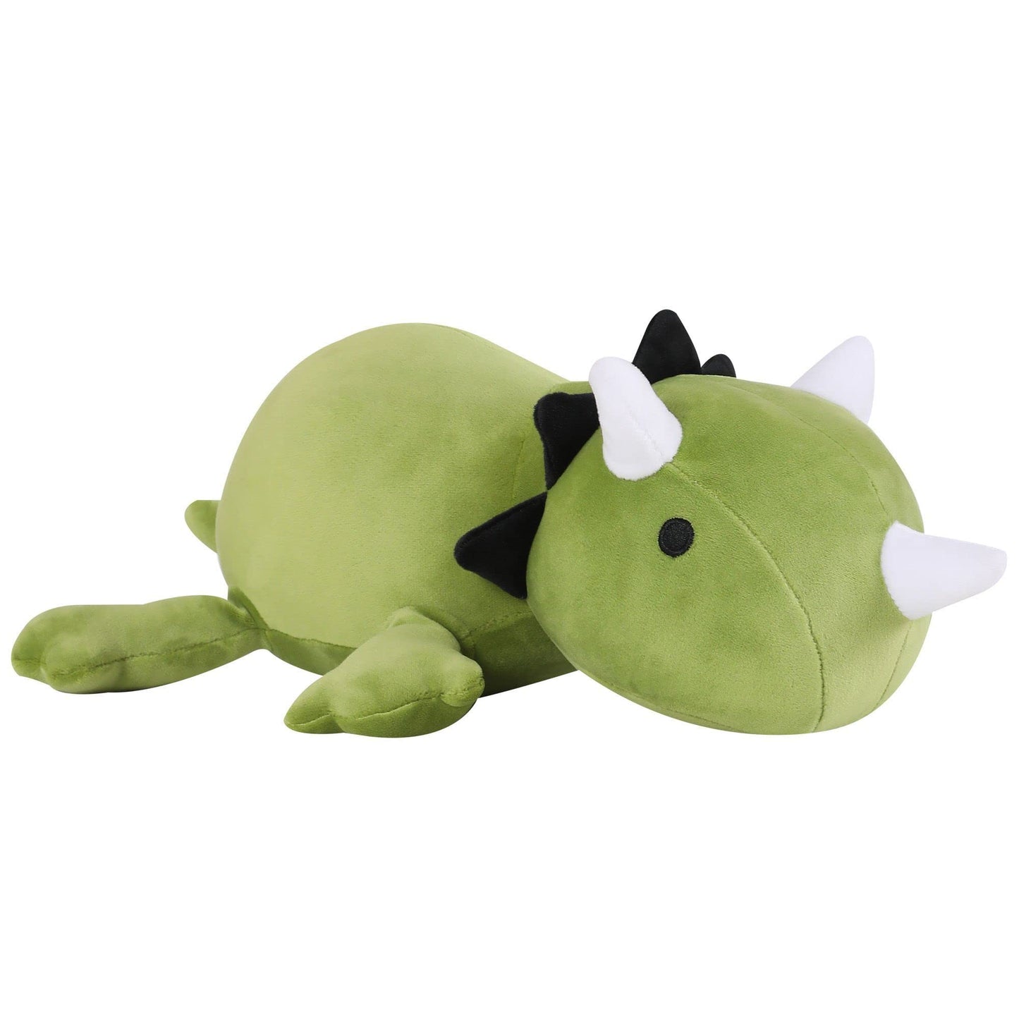 SQEQE Weighted Dinosaur Plush, Anxiety Weighted Stuffed Animals, Weighted Dinosaur Plushie Weighted Dino Throw Pillows for Kids Adults Green 25CM