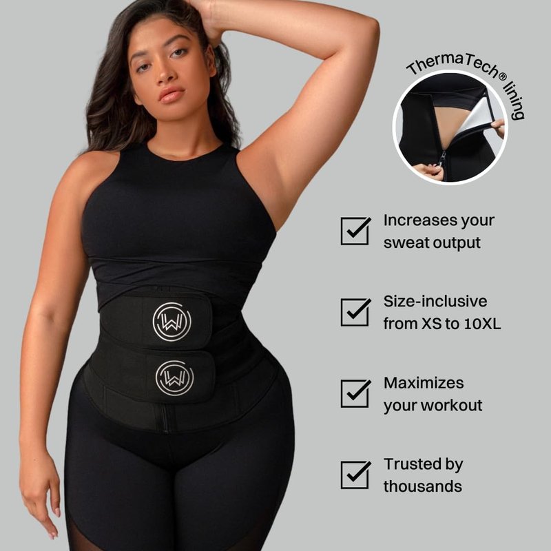 Vapor Define Band - Sweat Waist Trainer with ThermaTech Fabric | Stomach Wrap for Weight Loss & Workouts