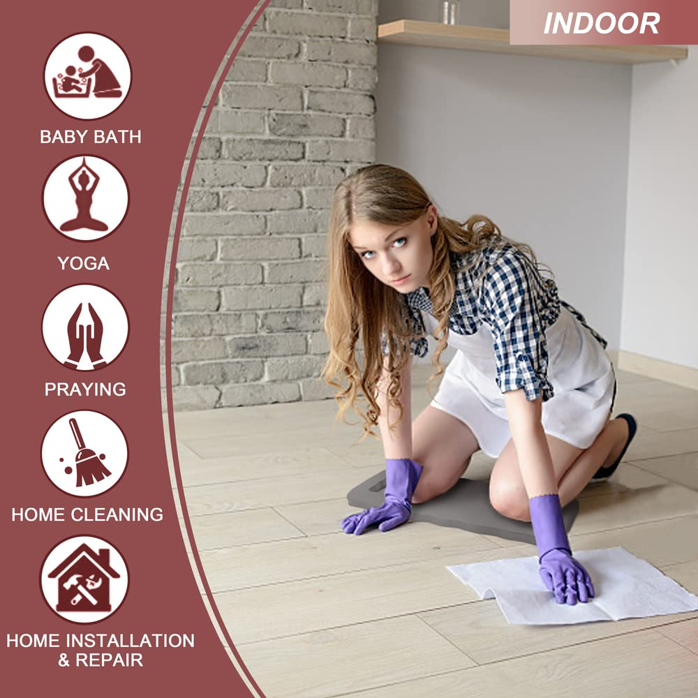 Altdorff Thick Kneeling Pad 2 Pack, Waterproof,Comfortable Garden Kneeling Pads Stain Resistant, Multi-Functional Kneeler Pad for Gardening, Baby Bath, Yoga, Praying and Exercise (Deep Grey)