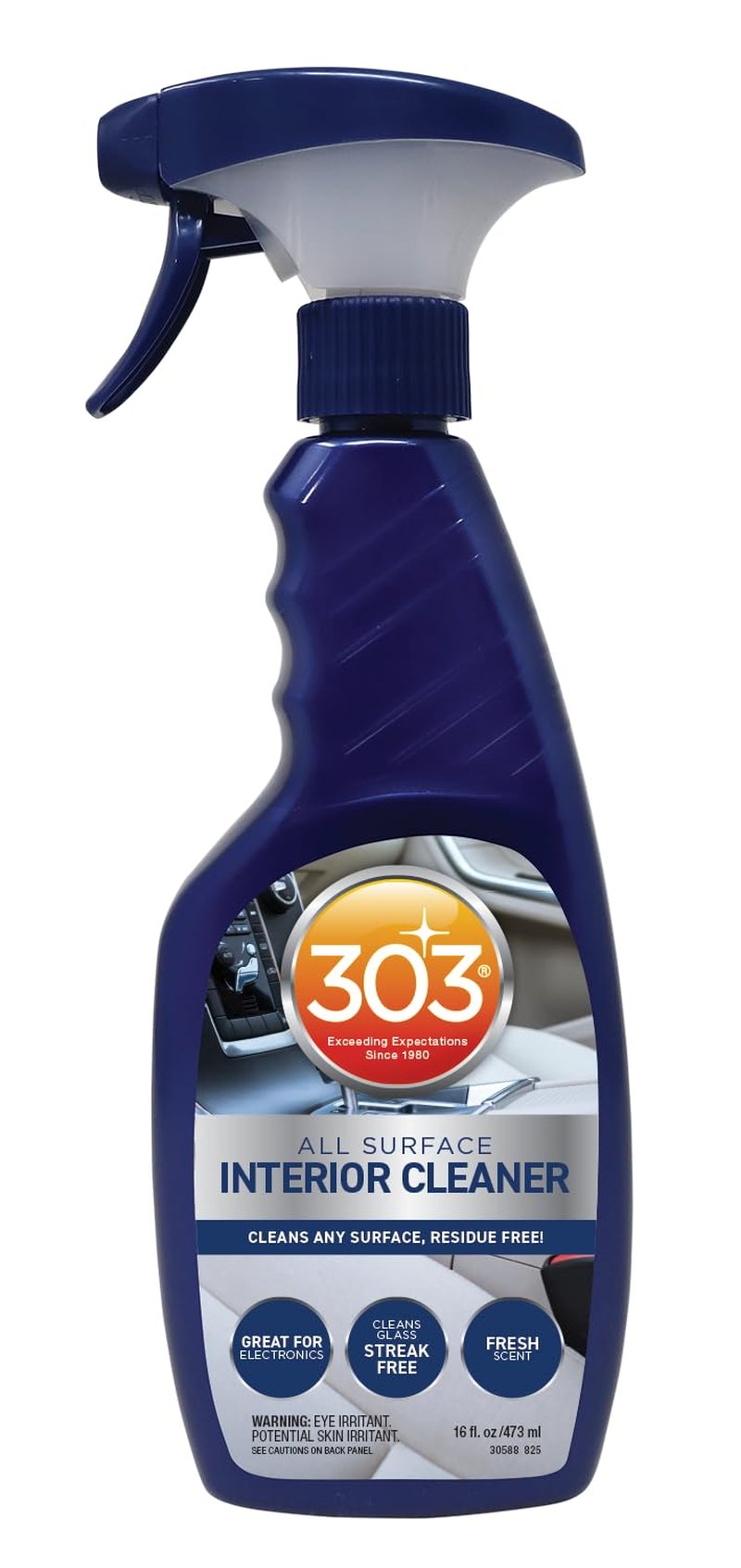 303 Products Interior Cleaner for Cars, All-Surface Auto Cleaner – Safe on Touch Screens & LCD, Residue-Free, Streak-Free Finish for Glass & Dash, 16 oz