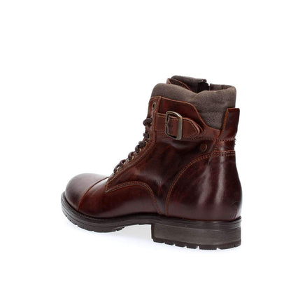 JACK & JONES Jfwalbany Leather Brown Stone Sts, Men’s Biker Boots, Brown, 9 UK (43 EU)