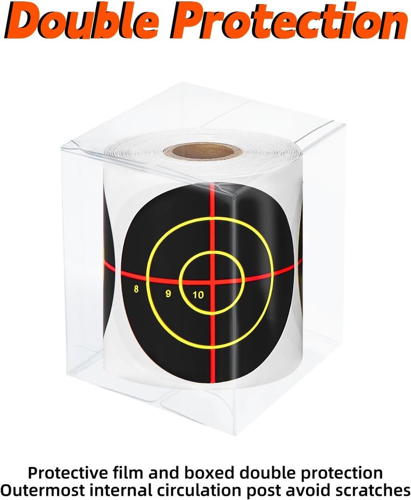 Shooting Targets - 3" Self-Adhesive Splatter Stickers | Reactive Paper for Airsoft, Rifle & Pistol Practice