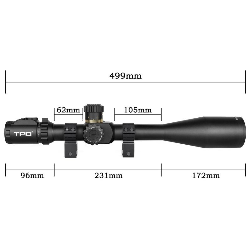 KT12-60X60SAL Long Range Rifle Scope 35mm Tube Side Parallax Adjustment with Scope Rings (MIL Reticle)