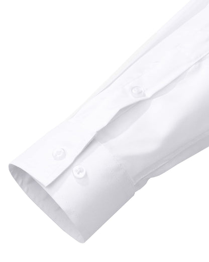J.VER White Shirt Men Long Sleeve Fashion Dress Stretch Non Iron Button Down Shirts for Men Adult Business Casual Wedding Work M