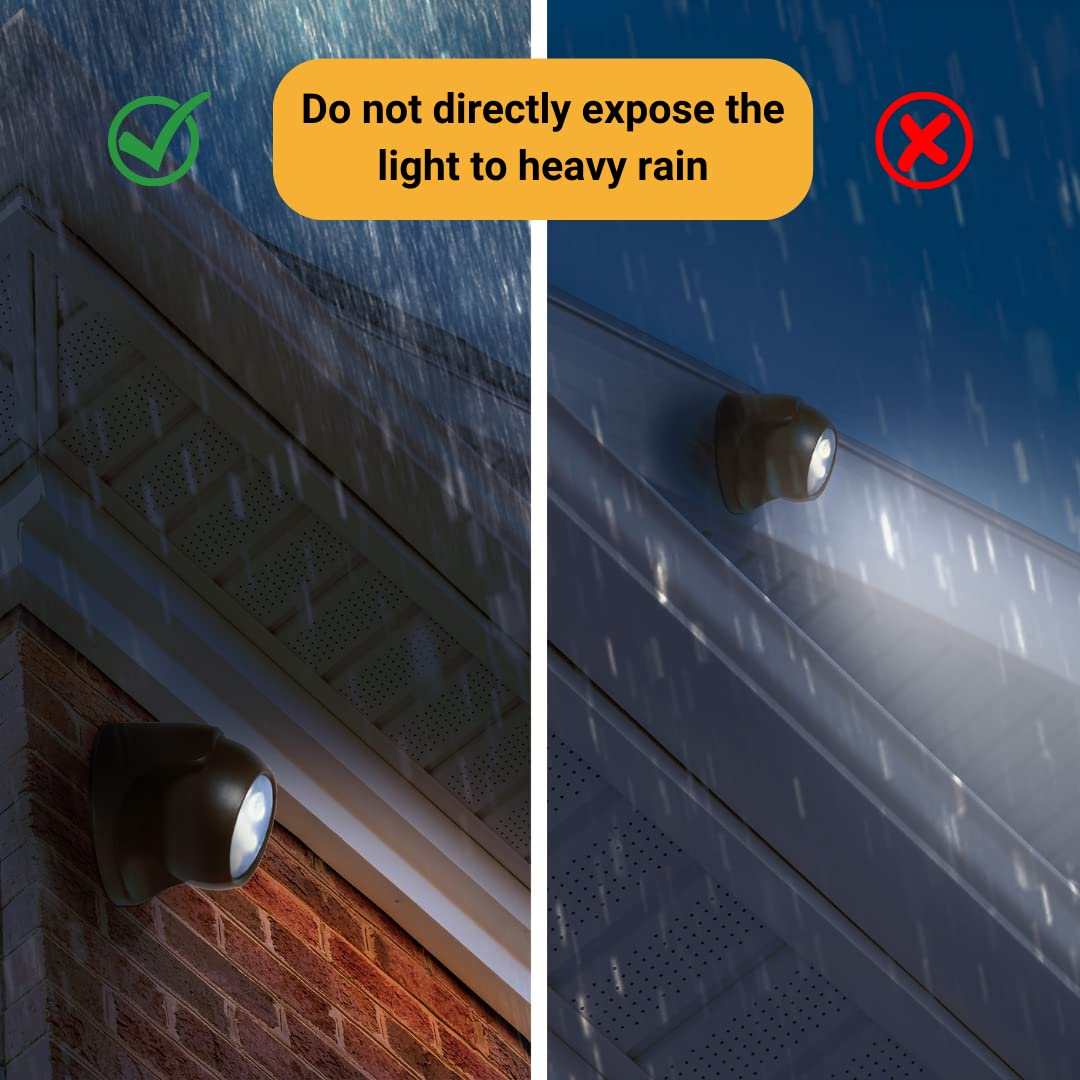 Proxinova LED Security Lights Motion Sensor PIR, Bright LED Floodlight 150 Lumens, Wireless Motion Sensor Lights Outdoor, Outdoor Lights Battery Powered, Battery Powered Outdoor Lights, 2 Pack