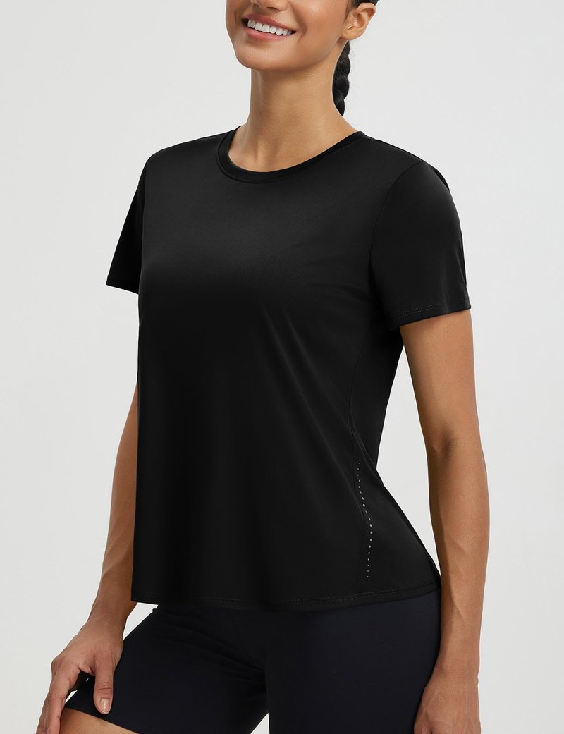 baleaf Women's Short Sleeve Workout Shirts Athletic Tops Sun Protection Breathable T-Shirts Quick Dry Gym Running Tennis