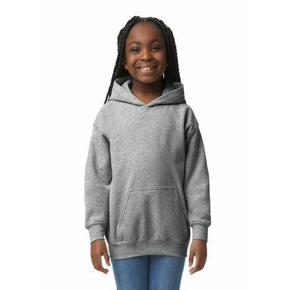 Gildan Youth Hoodie Sweatshirt, Style G18500B, Sport Grey, Large