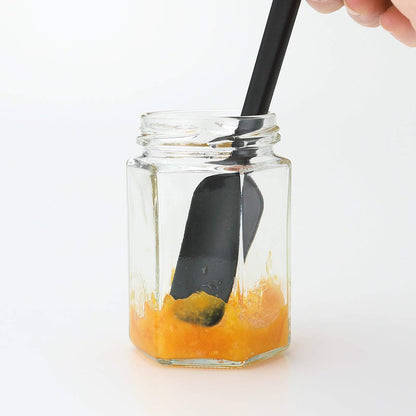 MUJI 82932423 Silicone Jam Spoon, Approx. 7.5 inches (19 cm), Black