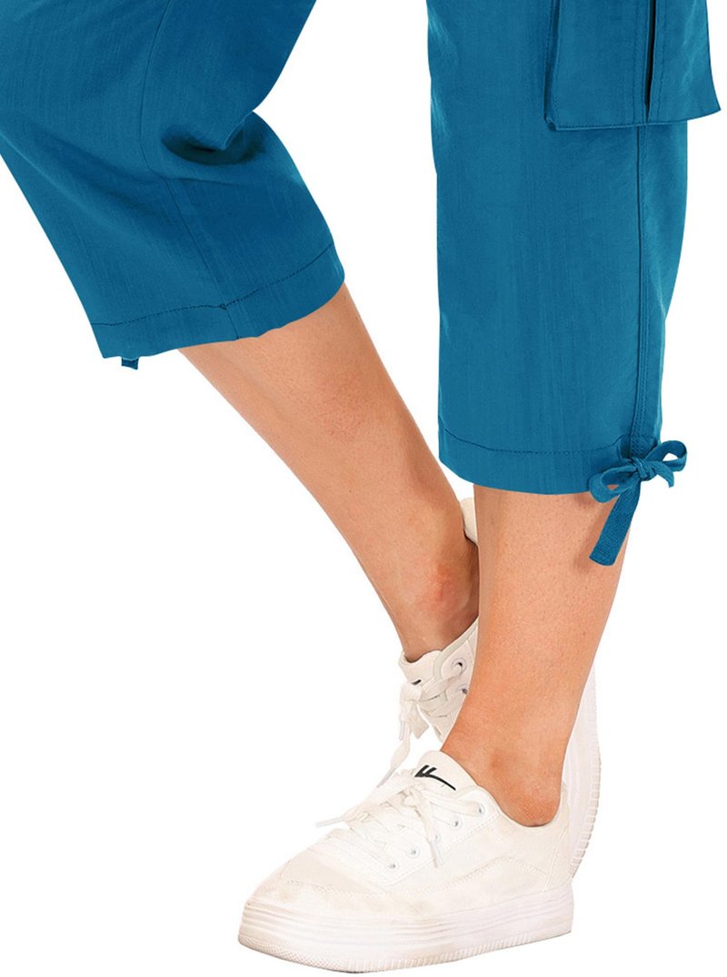 MoFiz Capri Pants for Women Cargo Hiking Pants Lightweight Women's Capris Summer Casual Travel Blue 3XL