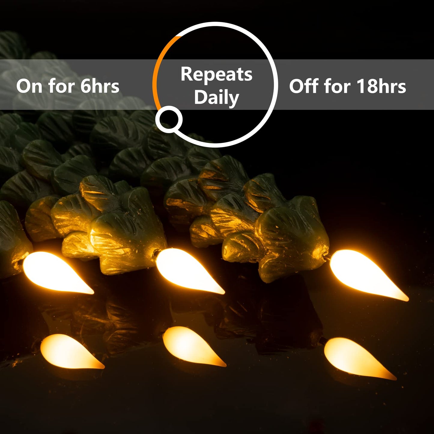Homemory 3 PCS Flameless Taper Candles with 6-Hours Timer, 9.7 Inches Christmas Tree Candlesticks, Real Wax Battery Operated Window Candles with 3D Flickering Flame for Fireplace Christmas