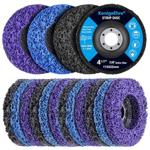 12 Pack 4-1/2" x 7/8" Strip Discs Stripping Wheel Fit Angle Grinder Clean and Remove Paint Coating Rust Welds Oxidation