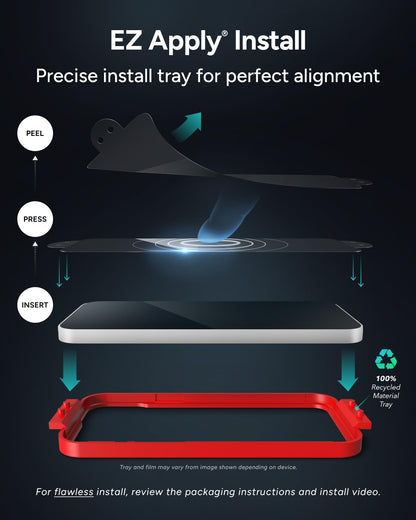 ZAGG Glass+ Screen Protector for iPhone 16e/ 14/13/ 13 Pro - 3X Shatter Protection, High Scratch Resistance, Oil-Resistant, Reinforced Edges, InvisibleShield, Easy Install