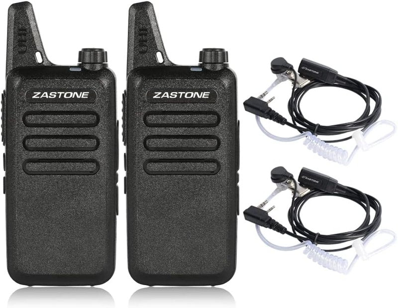 X6 Long Range Two-Way Radios - Rechargeable 3W Walkie Talkies with Earpiece | 16 Channels, 2 Pack