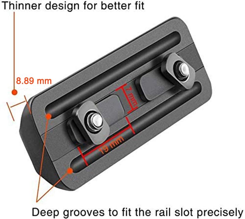 CVLIFE M-Rail Bipod Adapter Sling Stud Mount Bipod for M-Rail 4 T-Nuts 4 Screws and 1 Wrench