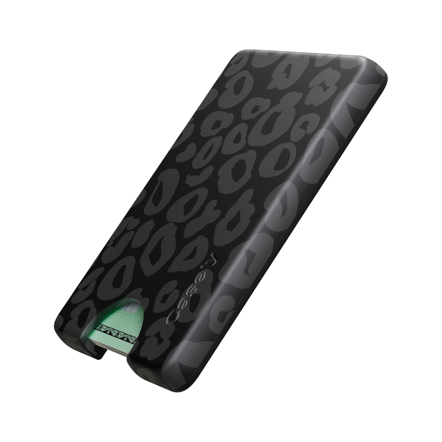 Casely MagWallet | Starfish Wishes | Coral Pink Shimmer | Slim Wallet Card Holder | Compatible with MagSafe | Soft-Touch Hard Silicone | Holds Up to 3 Cards
