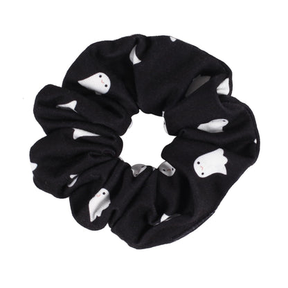 Halloween Hair Scrunchies BOO Spooky Pumpkin Fall Scrunchies Skull Ghosts Bat Star Moon Candy Spider Web Skeleton Hair Ties for Women Girls Elastics Scrunchy Halloween Gifts Accessories 12 PCS