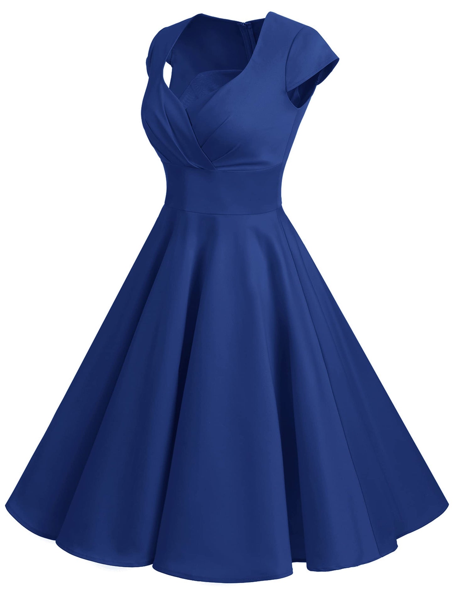 Bbonlinedress Women Royal Blue Dress Vintage 1950s Retro Vintage Cocktail Party Swing Dresses Royal BlueXL