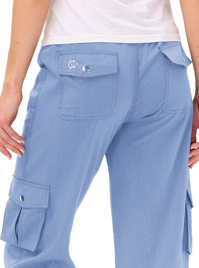 MoFiz Women's Hiking Cargo Shorts Quick Dry Lightweight Athletic Capri Pants for Camping Jogger with Pockets