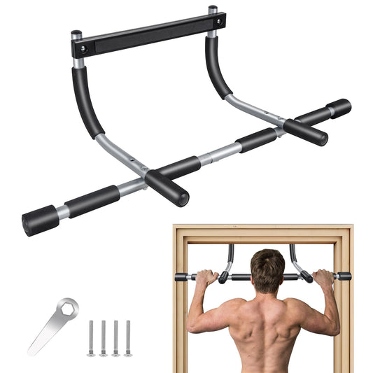 GYE Pull Up Bar for Doorway,Door Workout Bar with Foam Grips,No Screws Portable Chin Up Bar Doorway,Pullup Bars for Home,Multi-Grip Strength for Doorway,Indoor Chin-Up Bar Fitness Trainer for Home Gym Portable