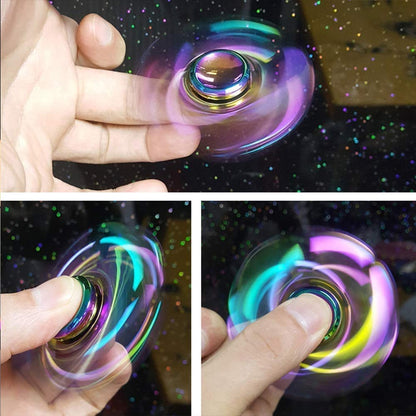 Cool Fidget Pack Toys Set, Novelty Fidgets Spinners Rainwbow Finger Hand Spinner Metal Fidget Chain Cube Kit Focus Autism Toy Fingertip Gyro Stress Relief Spiral Twister Anti Anxiety Gifts Kids Adults