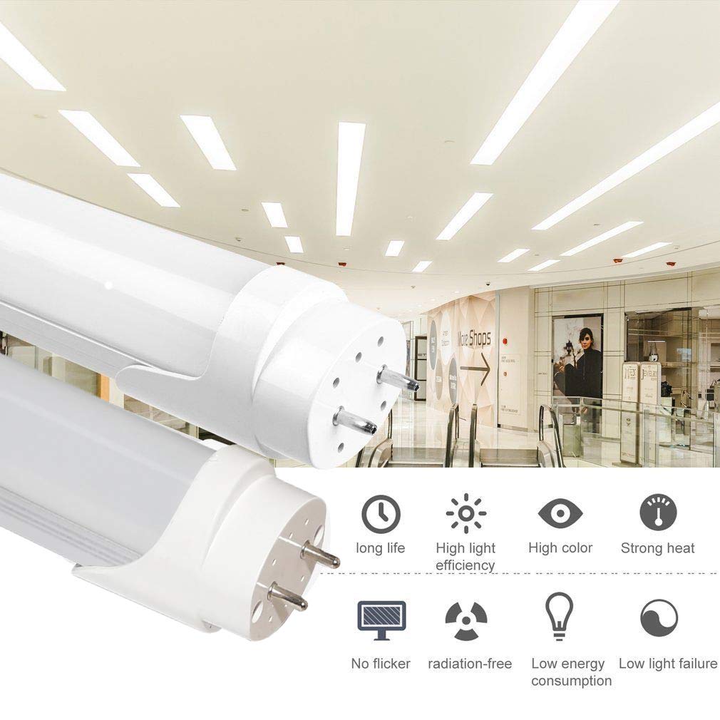 5Ft LED Twin Non Corrosive T8 Batten Fitting Indoor or Outdoor IP65 Weatherproof Fixture – Ideal For Garage Warehouse Car Park Industrial Lighting - Comes with 2x 6000k Daylight 58w T8 LED Tubes