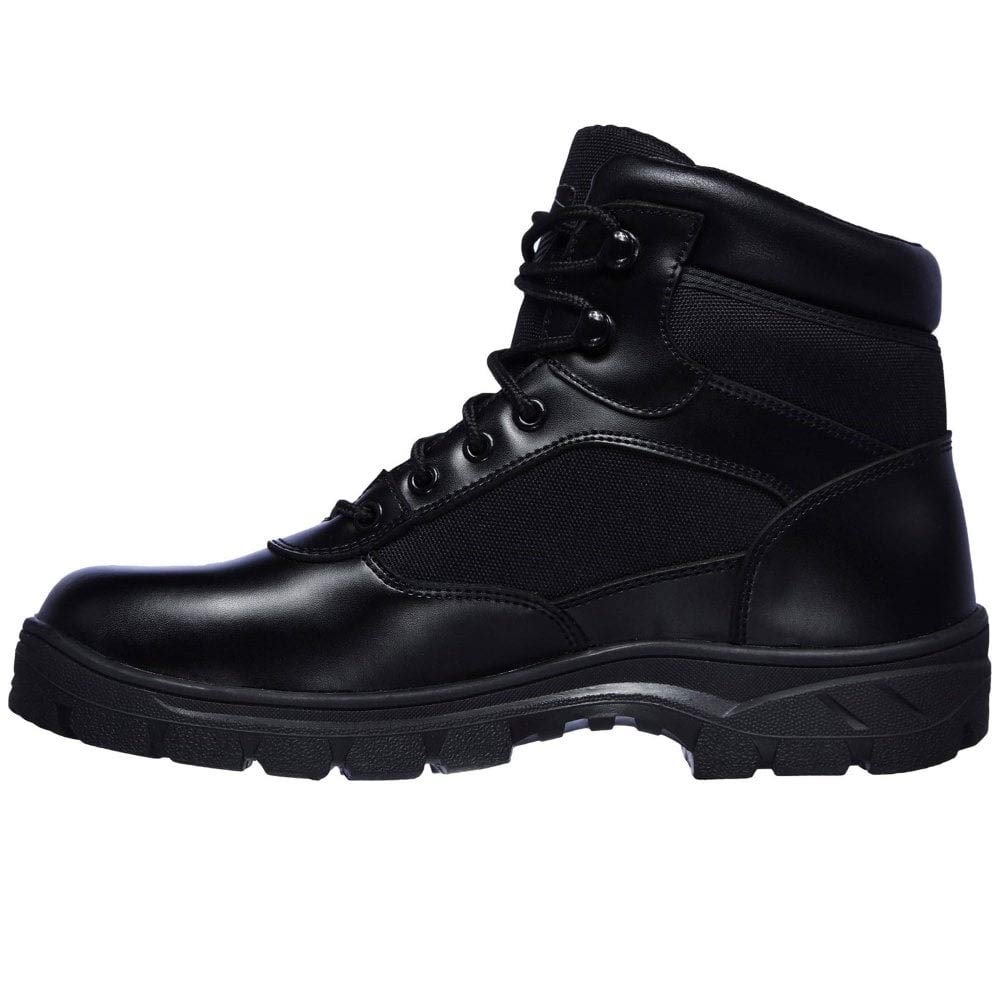 Skechers Men's Wascana Benen Boots, Black Leather W/Textile, 7 UK