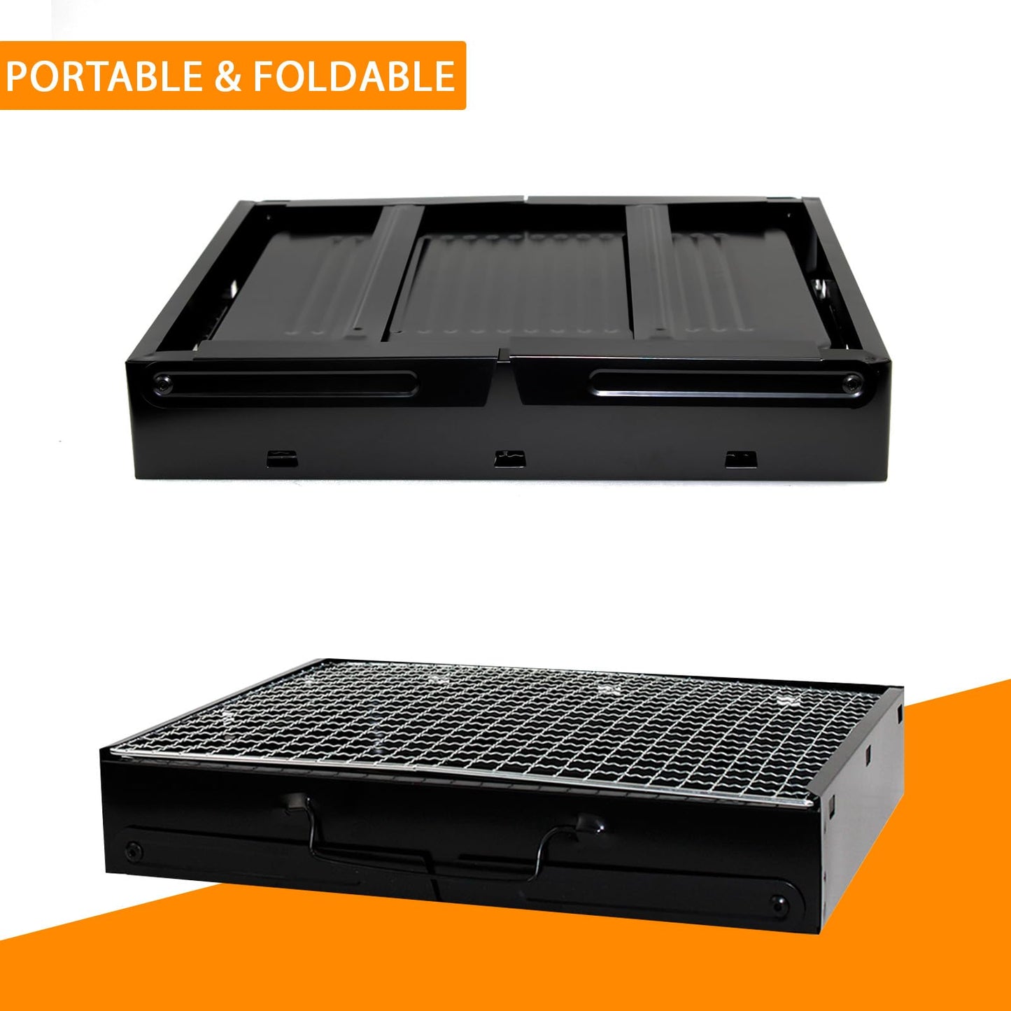 BBQ Barbecue Grill Portable Folding Charcoal for Camping Garden Outdoor Cooking Fun by Crystals®